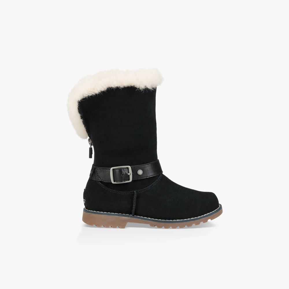 Bottes UGG Nessa Fille Noir Soldes 927KOEMX